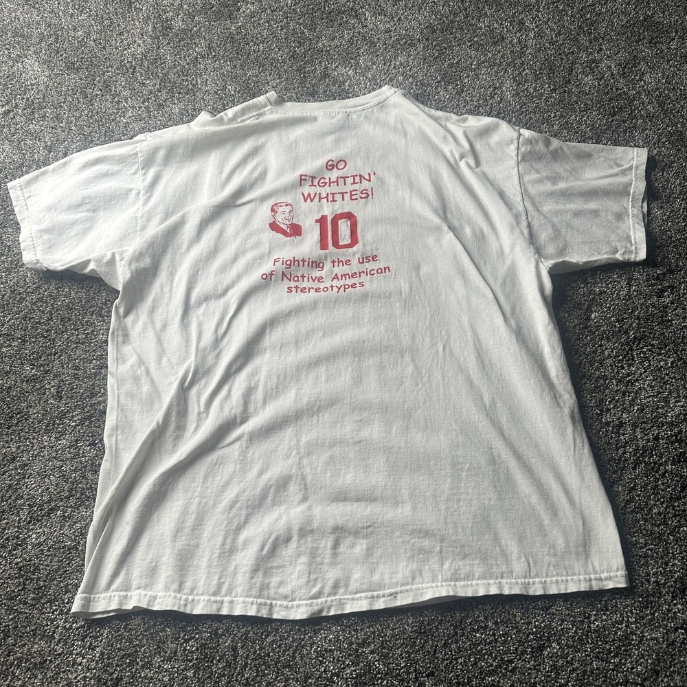 Go Fightin Whites Shirt Mens 2XL White Hanes Beefy T Graphic Activist Tee